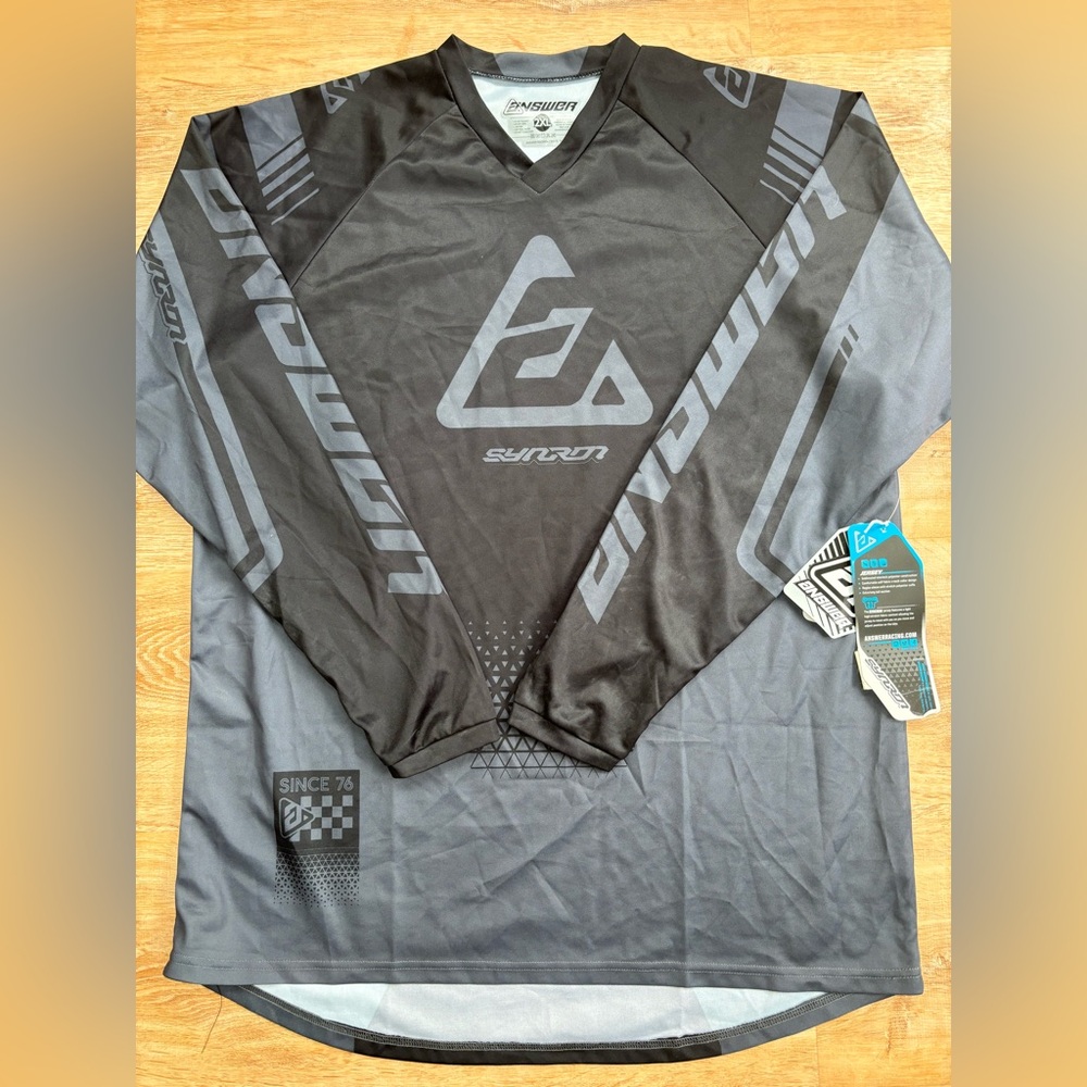 AnswerBlack and Gray BMX Jersey
